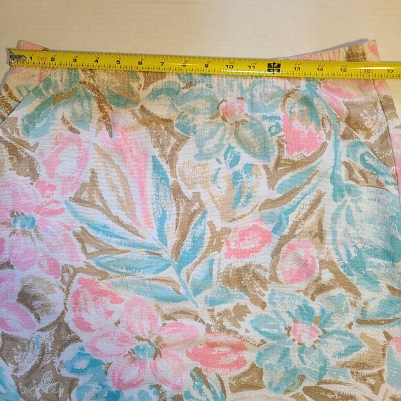 Y2K Floral Pastel Skirt w/ Pockets Separate Scene Blue/Pink/Tan Size L See Notes - Picture 3 of 6